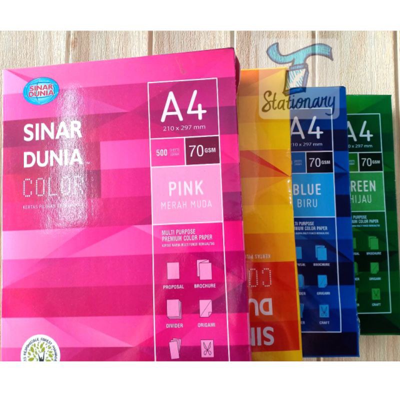 

Kertas HVS SiDu Warna A4 70gr