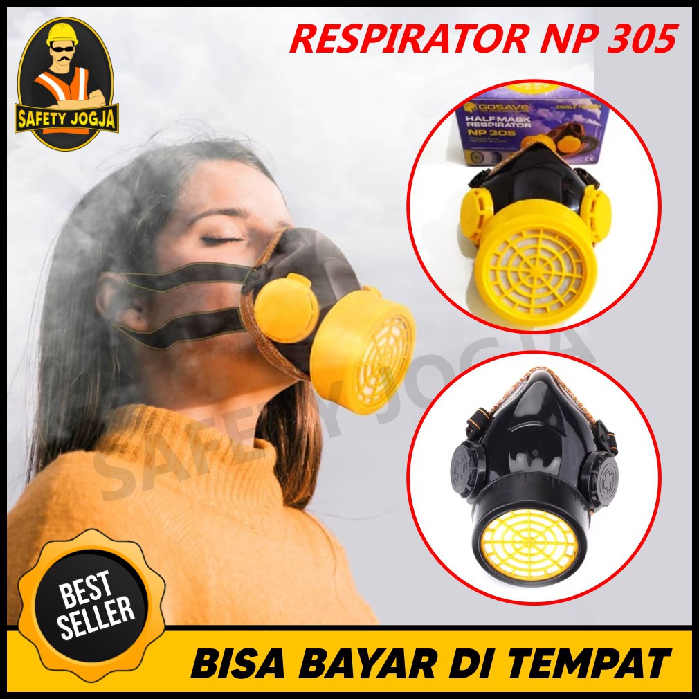 RESPIRATOR GAS MASK HALF FACE SINGLE FILTER