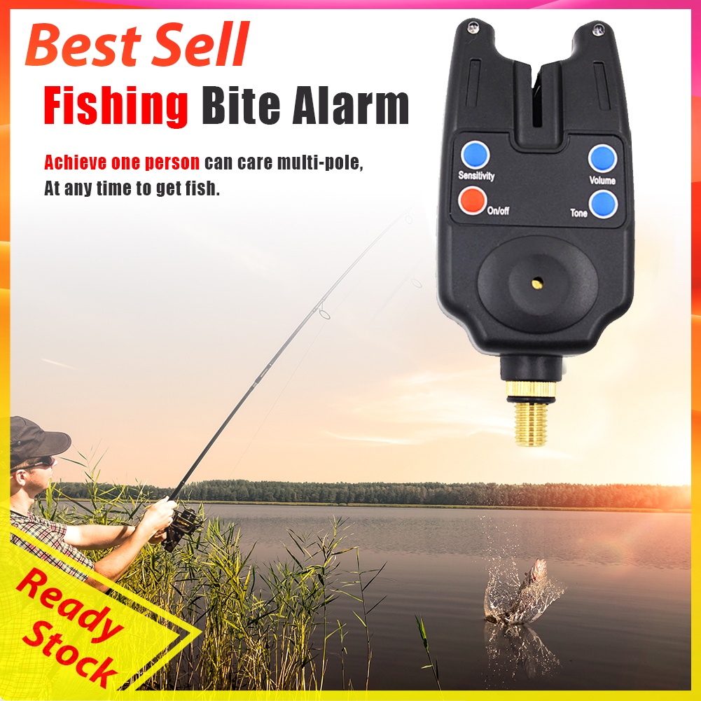 Night Fishing Bites Alarm Portable LED Light Carp Fishing Rod Warning Alert