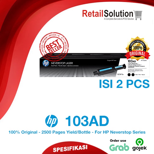 HP 103AD Refill Toner HP Neverstop Laser Original