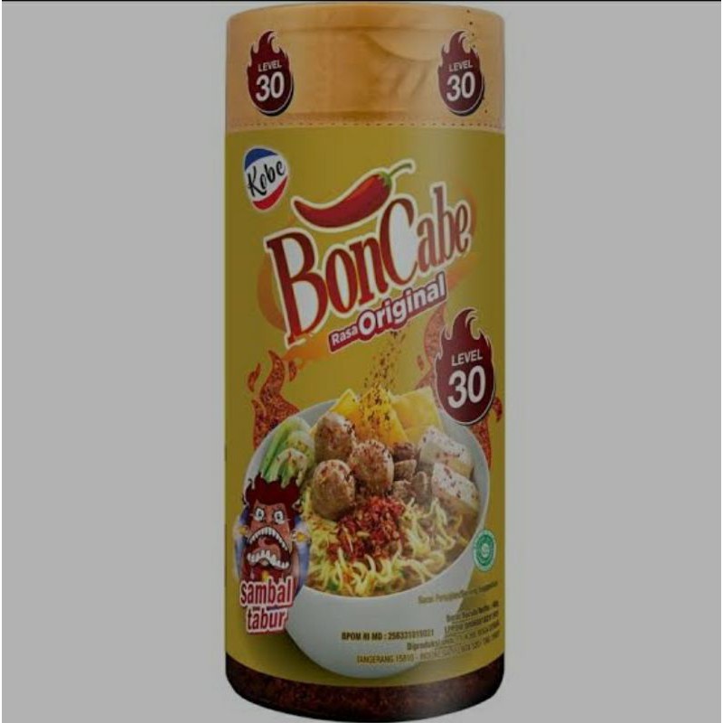 

Kobe Bon Cabe Original sambal tabur pedas lv 30 isi 40gr