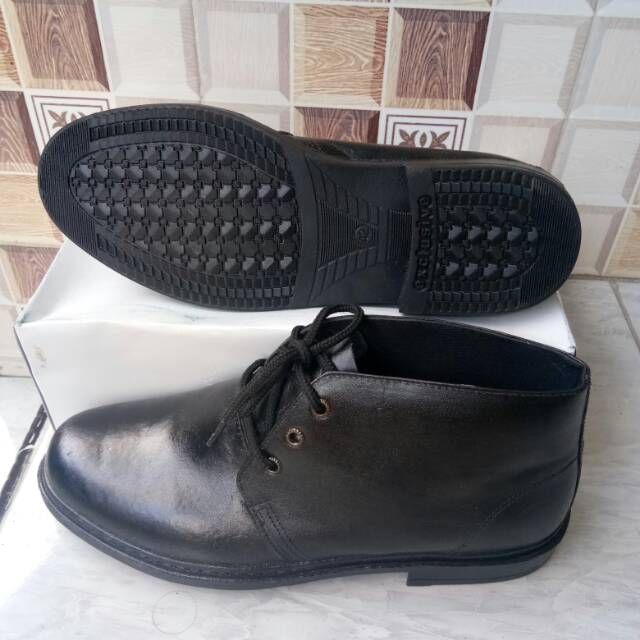 Sepatu pdh kulit boot kulit pdl fantopel vantofel kulit asli nyaman dipakai sol anti licin