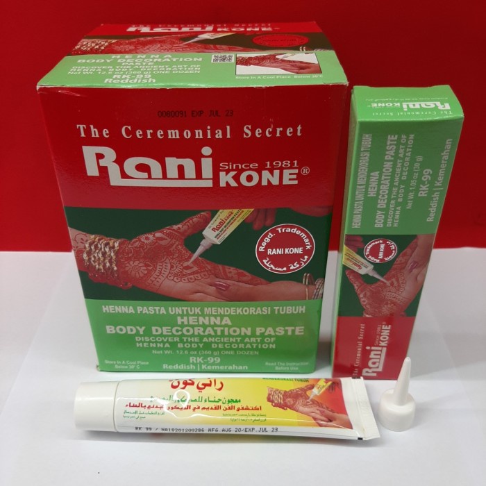Rani Kone Henna Rk99 Merah Besar Perbox