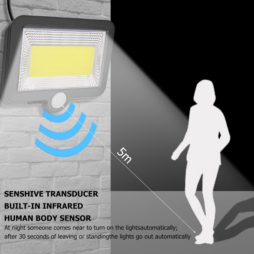 Lampu Taman Solar Sensor Gerak 120 LED Tenaga Surya / Lampu Taman Solar 120 LED Tenaga Surya Lampu Sorot Sensor Gerak-6