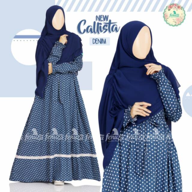 Gamis New Callista Denim XXS Fenuza Muslim Wear