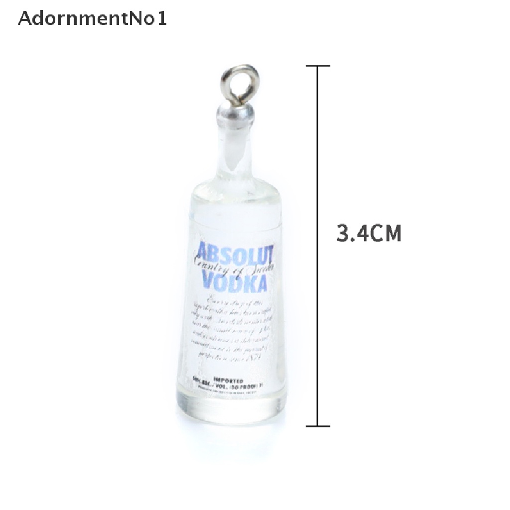 (AdornmentNo1) 10pcs / Set Gantungan Kunci Bentuk Botol Air Untuk Aksesoris Handphone DIY