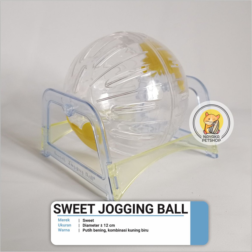 Sweet Jogging Ball Mainan Hamster Bola Rolling Roda Wheel Kincir Putar Hewan