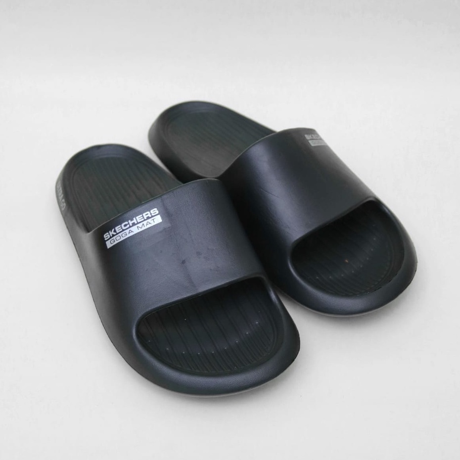 Sandal Pria Sandal Selop Pria Skechers Ultra Go Sandal Sketchers Sendal Skecher Slide Sandal Slop Skecher Terbaru Sandal Cowok Kekinian Sendal Selop Cowok Sandal Slide Pria-HITAM