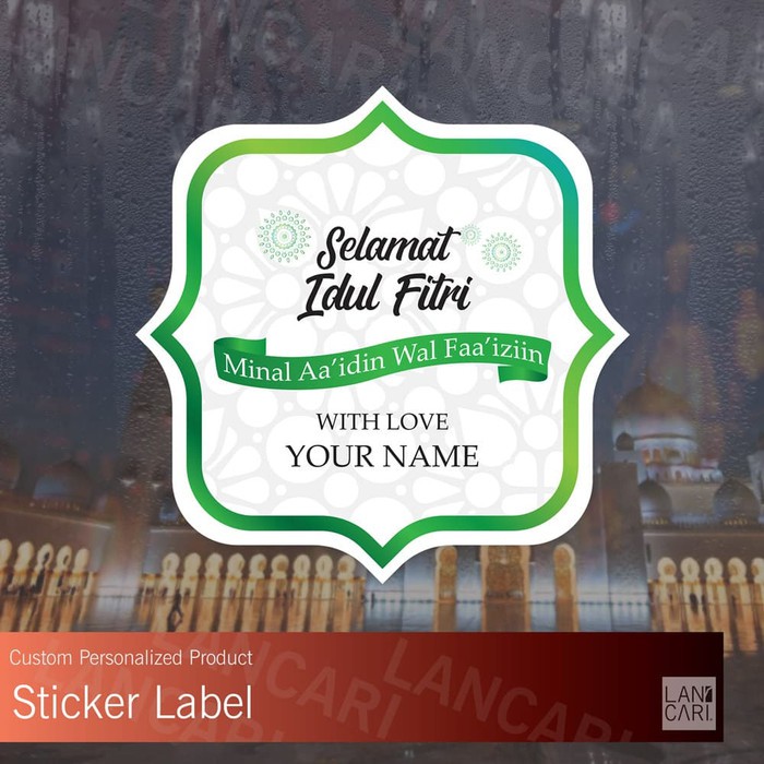 

Stiker Label Lebaran ramadhan Hari Raya amplop custom snack sticker makanan minuman labels