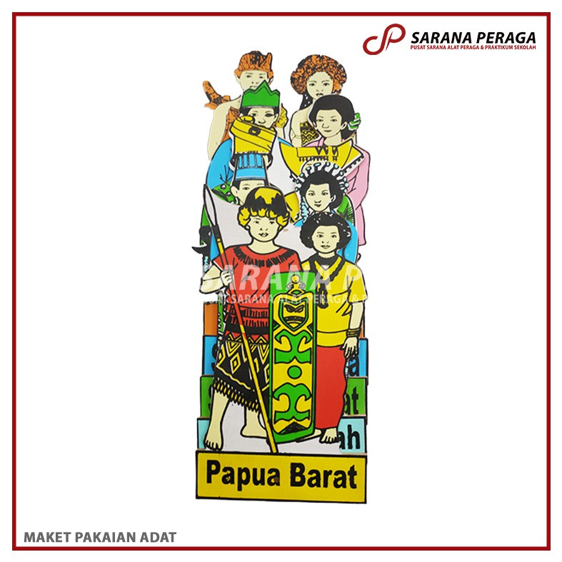 SaranaPeraga - Maket Pakaian Adat / Miniatur Pakaian Adat / Maket Berdiri Pakaian Adat / APE Paud - 