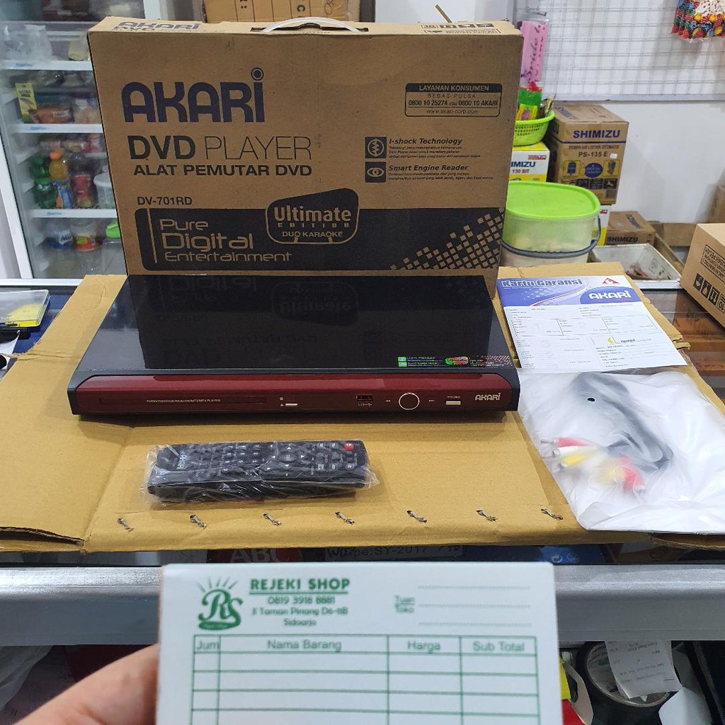 Akari DVD Player DV-701RD Support USB SIDOARJO