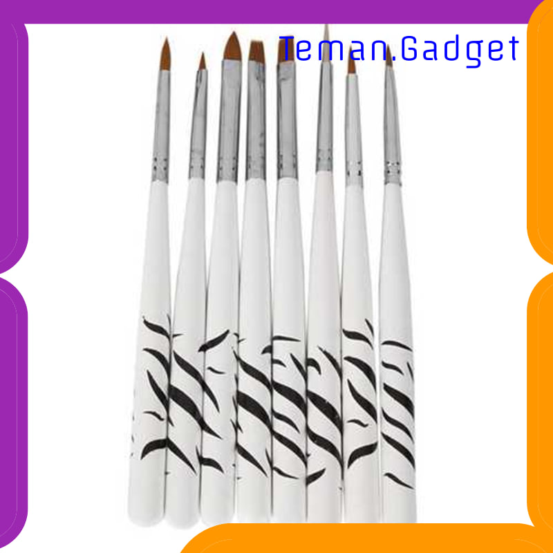 TG-FE110 BRUSH KUTEK KUKU ZEBRA NAIL ART 8PCS