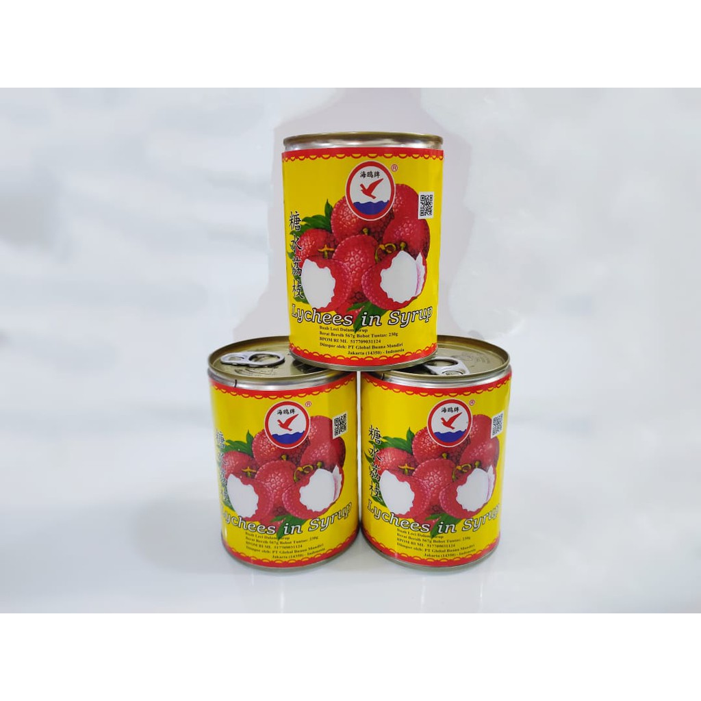 

LYCHEE CAN BUAH LECI KALENG LYCHEES IN SYRUP HERRING BRAND dalam sirup 567gr 567 gr