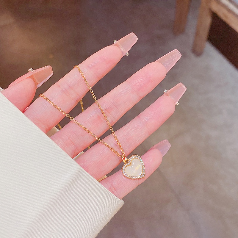 Kalung Choker Bahan Titanium Aksen Mutiara Untuk Wanita