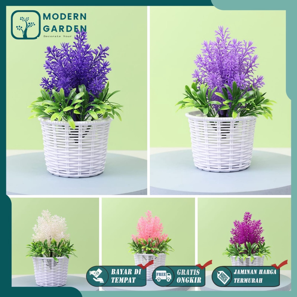 Bunga Lavender Dekorasi BP8866 Bahan Plastik Untuk Hias Acara Pesta/Rumah/Kantor