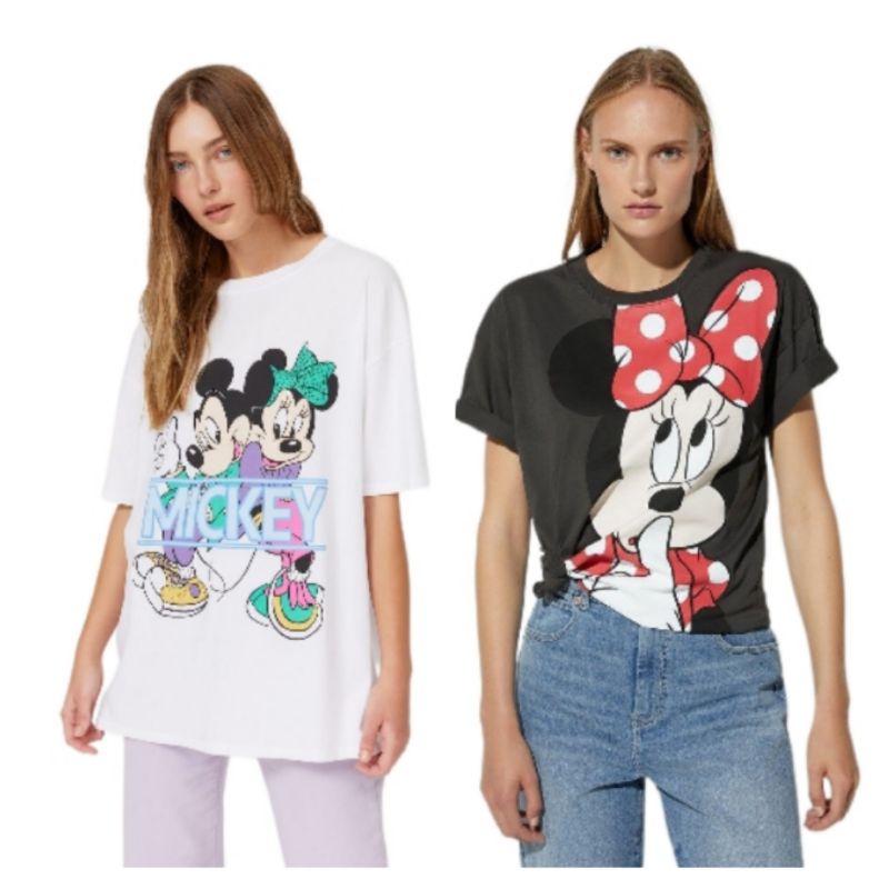 kaos za ra Mickey mouse/t shirt zara Mickey x disney/kaos karakter Mickey mouse disney/atasan wanita