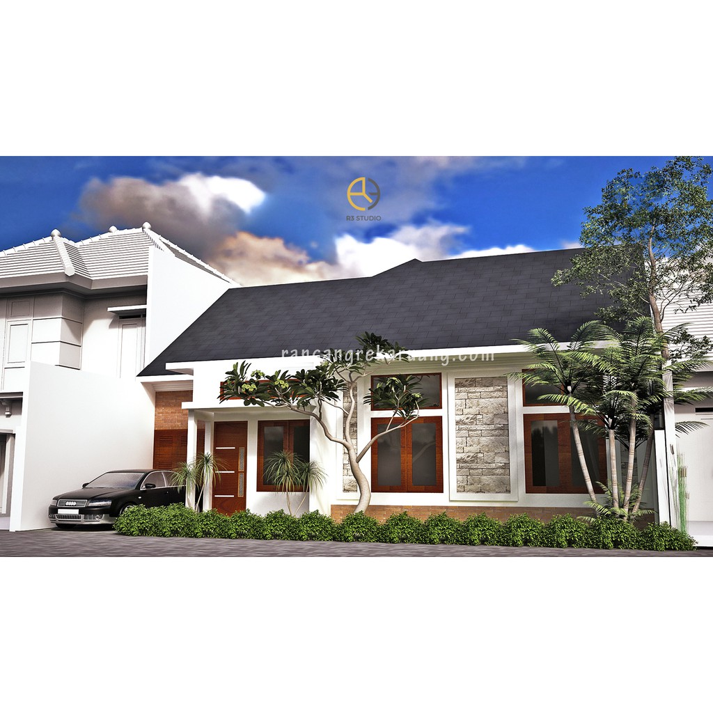 Jual Desain Rumah Ukuran 121 M2 Lebar Depan 13 M Di Atas Lahan 13 X 15 M Indonesia Shopee Indonesia