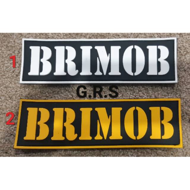 Patch rubber,emblem,tempelan karet velcro, BRIMOB