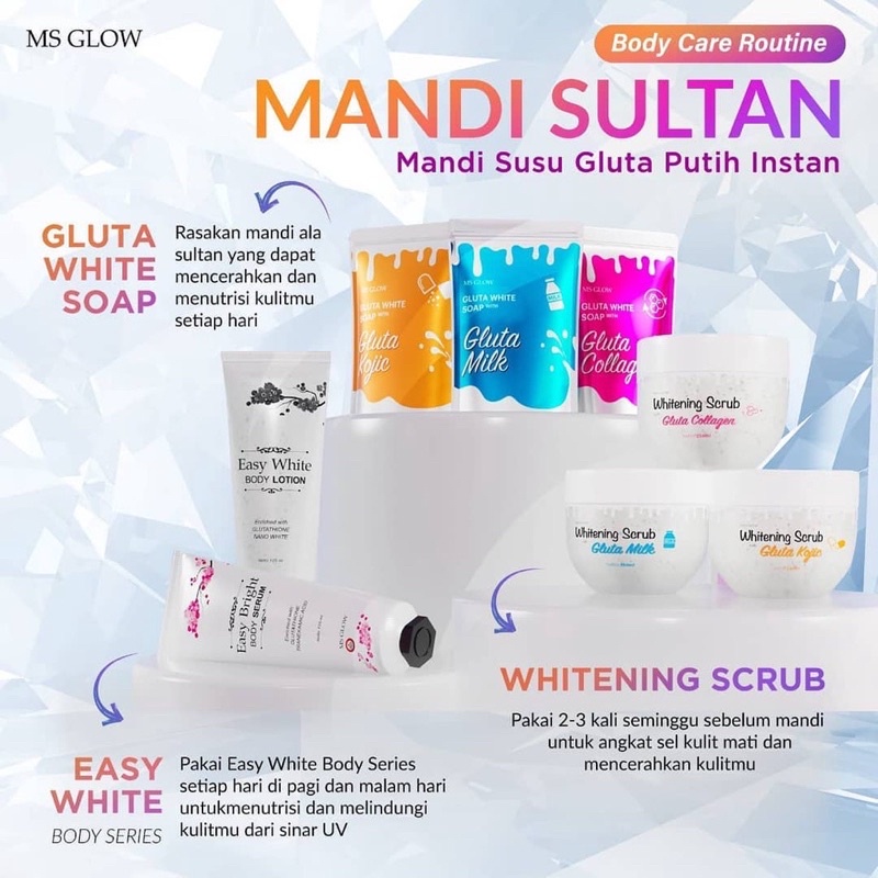 MS GLOW WHITENING SCRUB DAN WHITENING SOAP