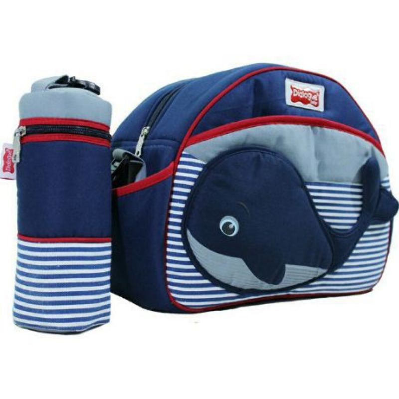 Dialogue Baby DGT7132 Tas Bayi Small Whale Series Navy / Red