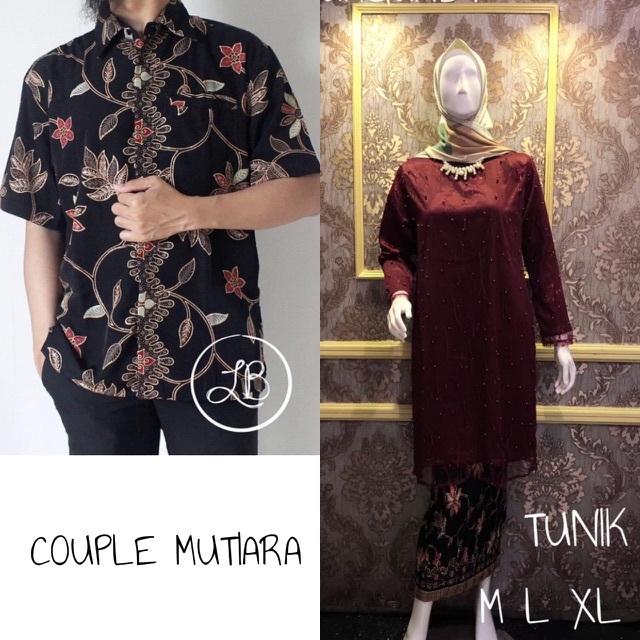 TUNIK MUTIARA AKAR COUPLE / KEBAYA COUPLE / KEBAYA MODERN / KEBAYA TUNANGAN