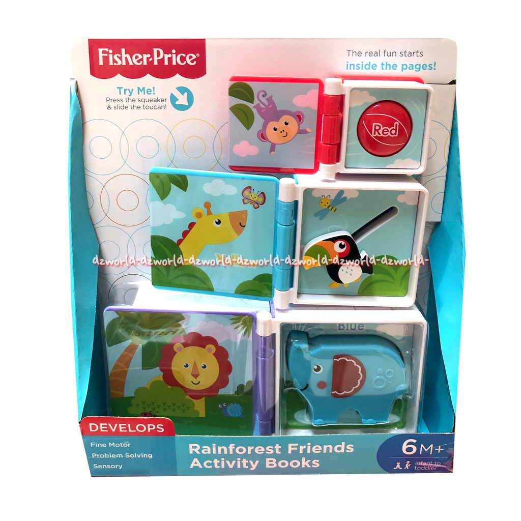 Fisher Price Rainforest Friends Activity Books Mainan Buku Untuk Bayi