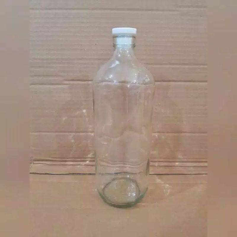 BOTOL KACA BOLLES 1 LITER + tutup plug bening  Harga Grosir /  BOTOL KACA 1000 ML / HARGA GROSIR  BOTOL MADU / BOTOL JAMU KAPASITAS 1000 ML KACA