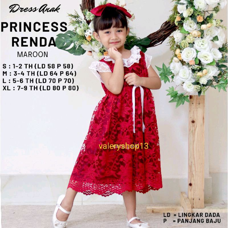 Dress anak dress Brukat premium anak  dress pesta