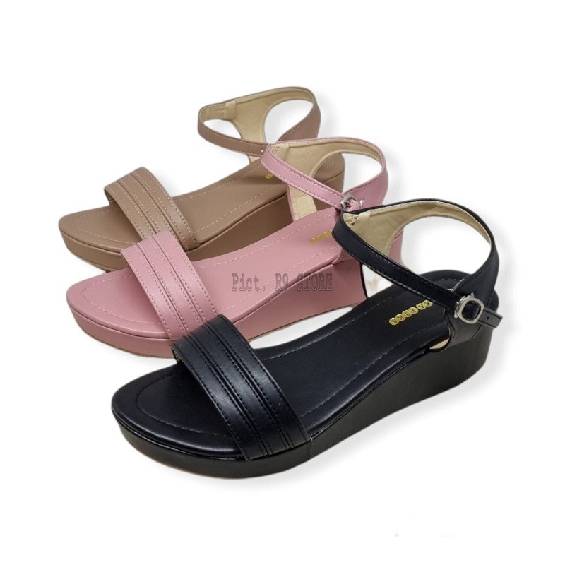 R9 Wedges Tali loafers wanita