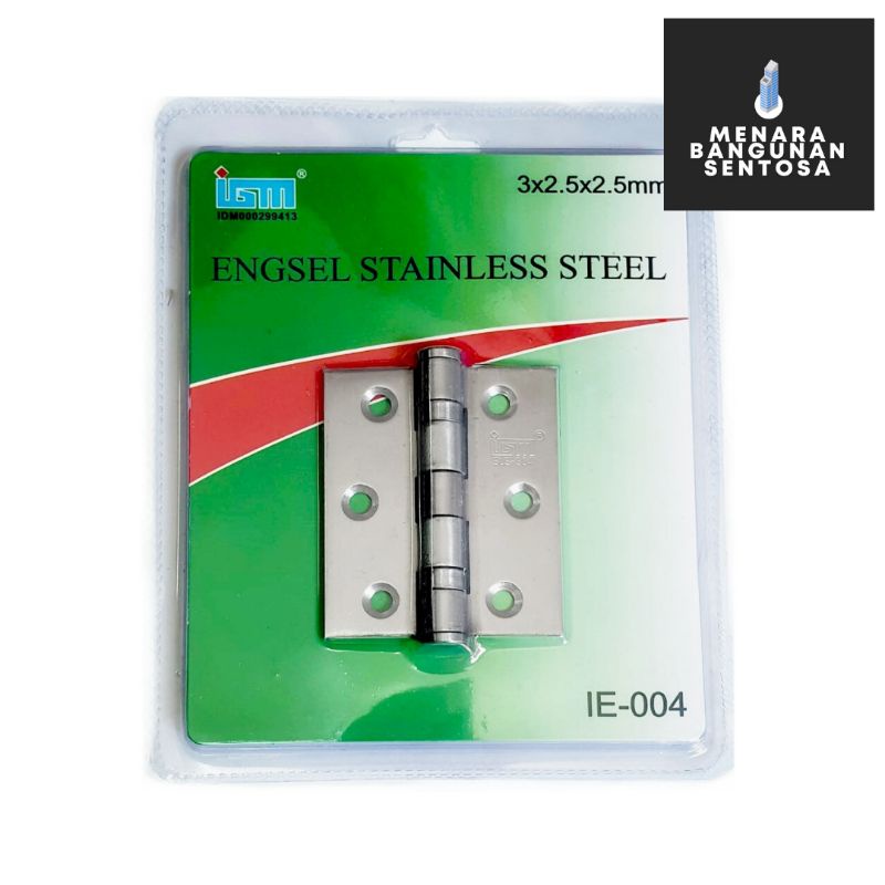 Engsel Stainless Steel IGM 3&quot; Inch Tebal - Engsel Pintu Jendela