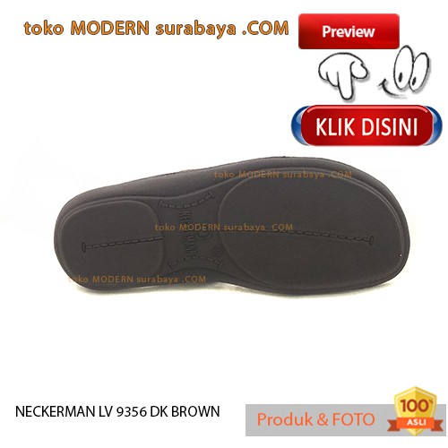 NECKERMAN LV 9356 DK BROWN sendal pria sopan casual flat flip flop