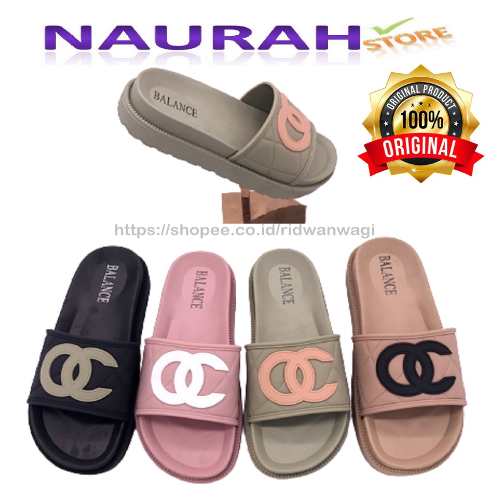 BALANCE 1603 39 WEDGES SLOP OC SANDAL WANITA TERBARU 100% ORIGINAL SENDAL JELLY IMPOR LENTUR LEMBUT