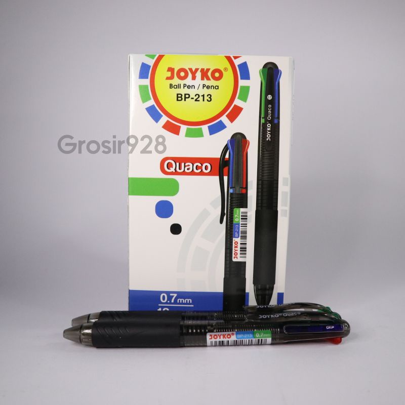 

(PER 12) BALL PEN / PULPEN / PENA 4 WARNA JOYKO QUACO BP-213 / BP213