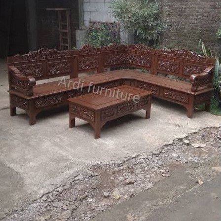 kursi ruangan tamu - meja kursi tamu - kursi tamu ukir - kursi kayu jati