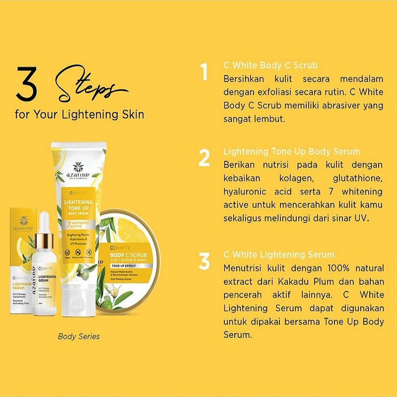 Azarine C White Series Perawatan Tubuh dengan Vitamin C