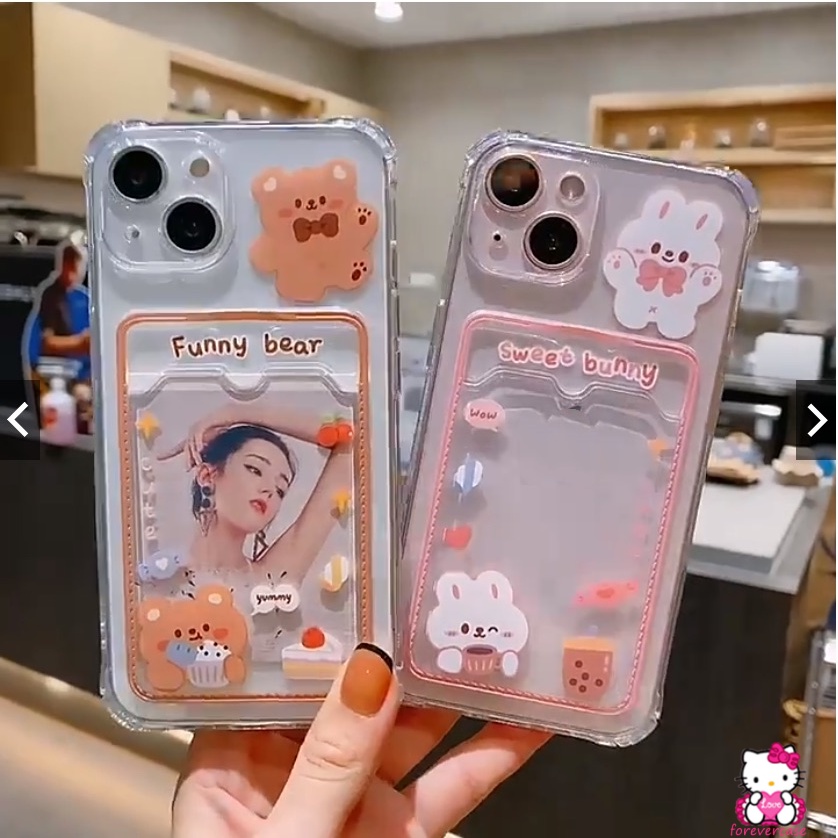 Soft Case Tpu Motif Kelinci / Beruang Untuk Oppo A96 A16 A7 Reno 7 A12 A15s A15 A76 A35 A3s A5s A54 A74 A36 A11K A95