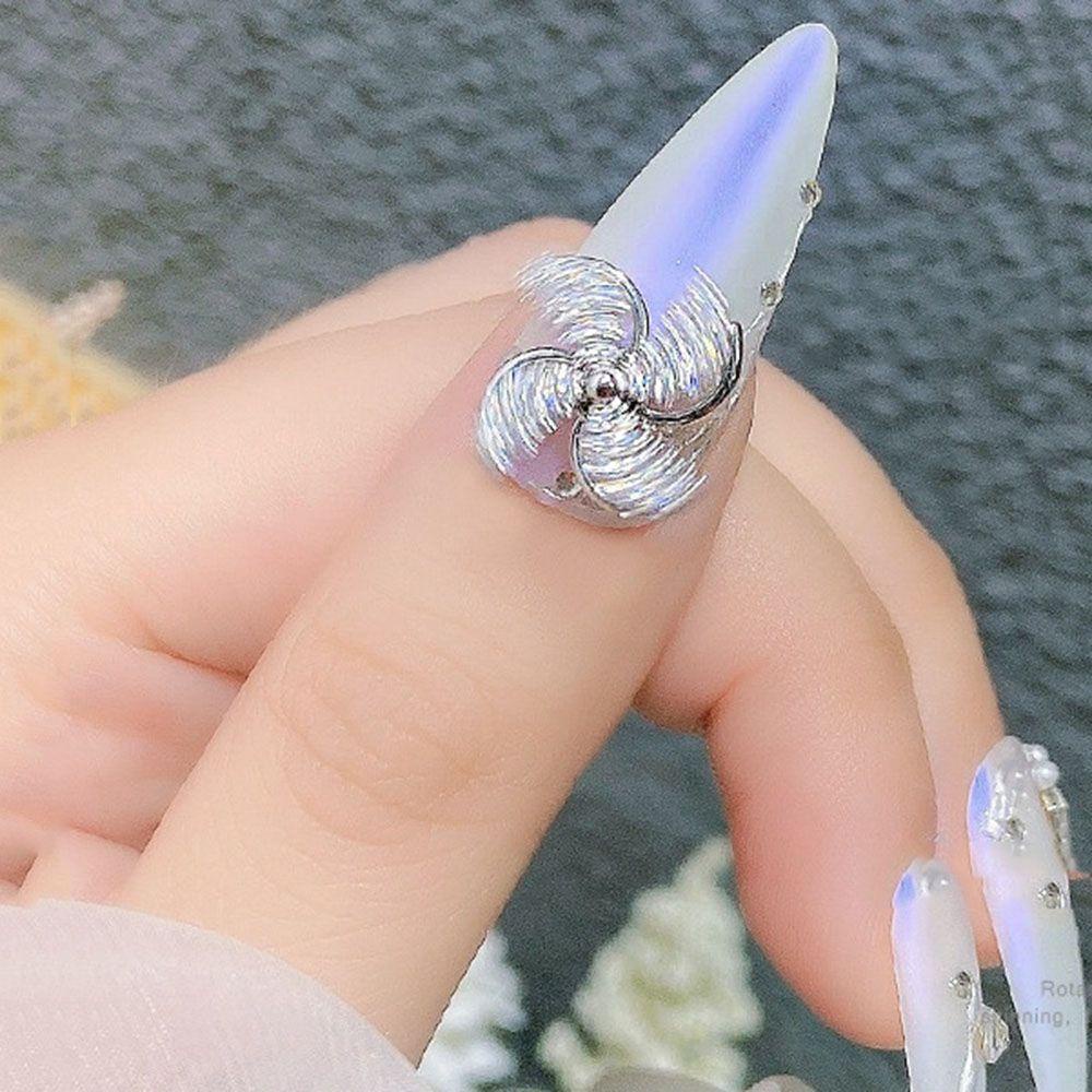 Mxbeauty Windmill Nail Art Perhiasan Indah Mewah Rotary Windmill Drill Double-layer Windmill DIY Nail Art Dekorasi