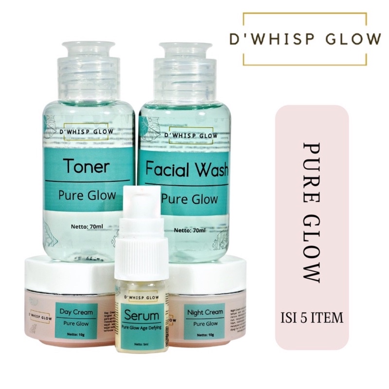 Eleora Dwhisp Glow Pure Glow Anti Aging Membersikan Flek/noda Hitam, Mencerahkan & Mengglowingkan