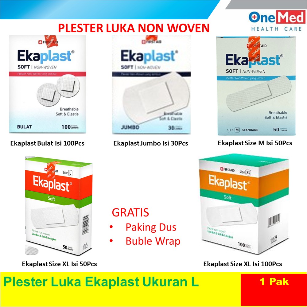 Plester Luka  Non Woven Pelindung Luka Ekaplast Plester Perban Onemed