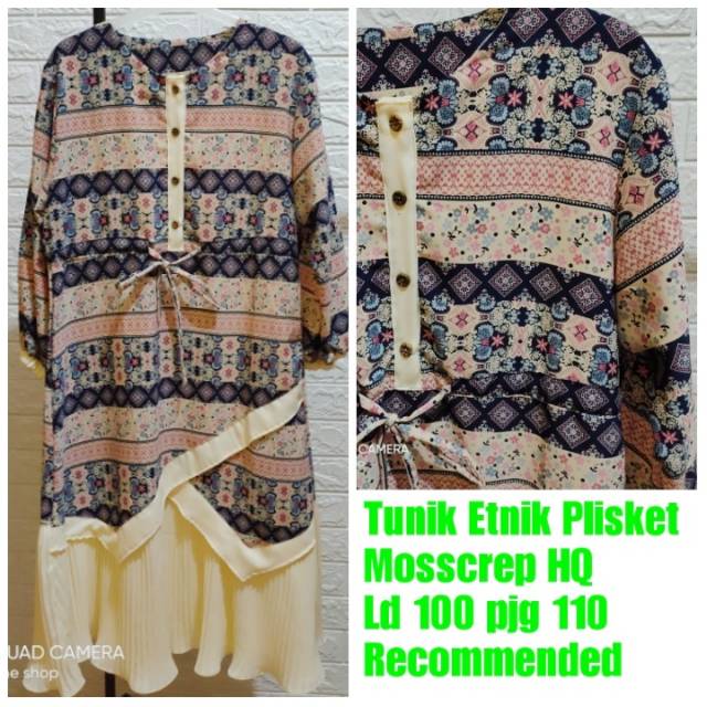 Tunik Etnik plisket / tunik bangkok