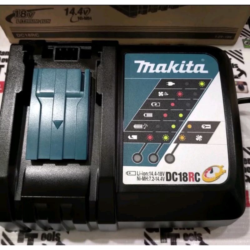 Charger Baterai Makita 14,18 volt DC18RC Charger Makita DC18RC Pengisi Baterai DTW450RME DGA404Z