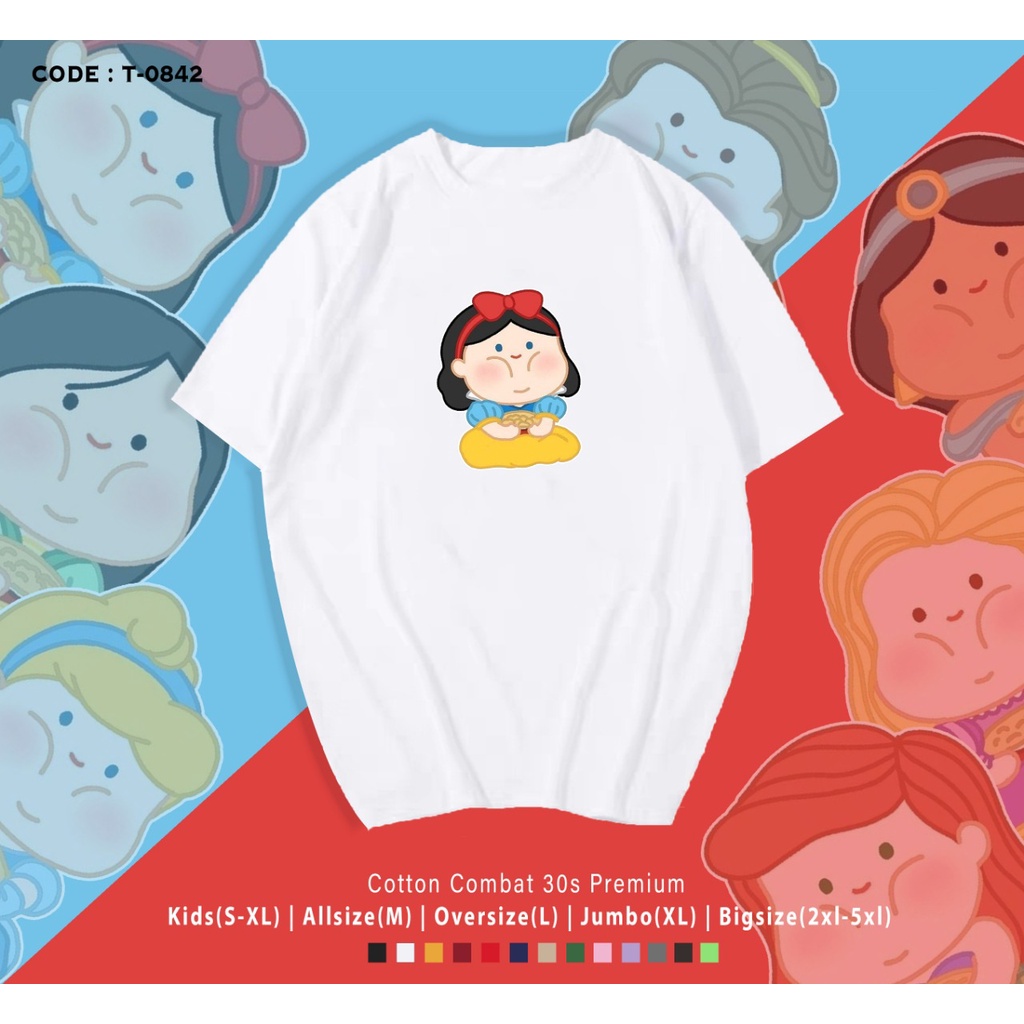 KAOS DISNEY CHUBBY GEMAS / T-SHIRT BAHAN COMBED 30S / CUSTOM TEE / KAOS MURAH