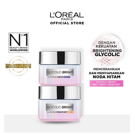 LOREAL GLYCOLIC BRIGHT DAY&NIGHT CREAM 50ML