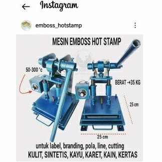 Mesin Press Hot Stamp Kayu Kulit Kertas Karet