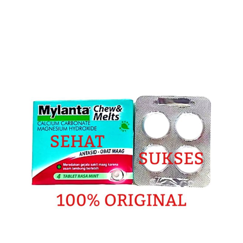 MYLANTA CHEW & MELTS - OBAT SAKIT MAAG (RASA MINT)