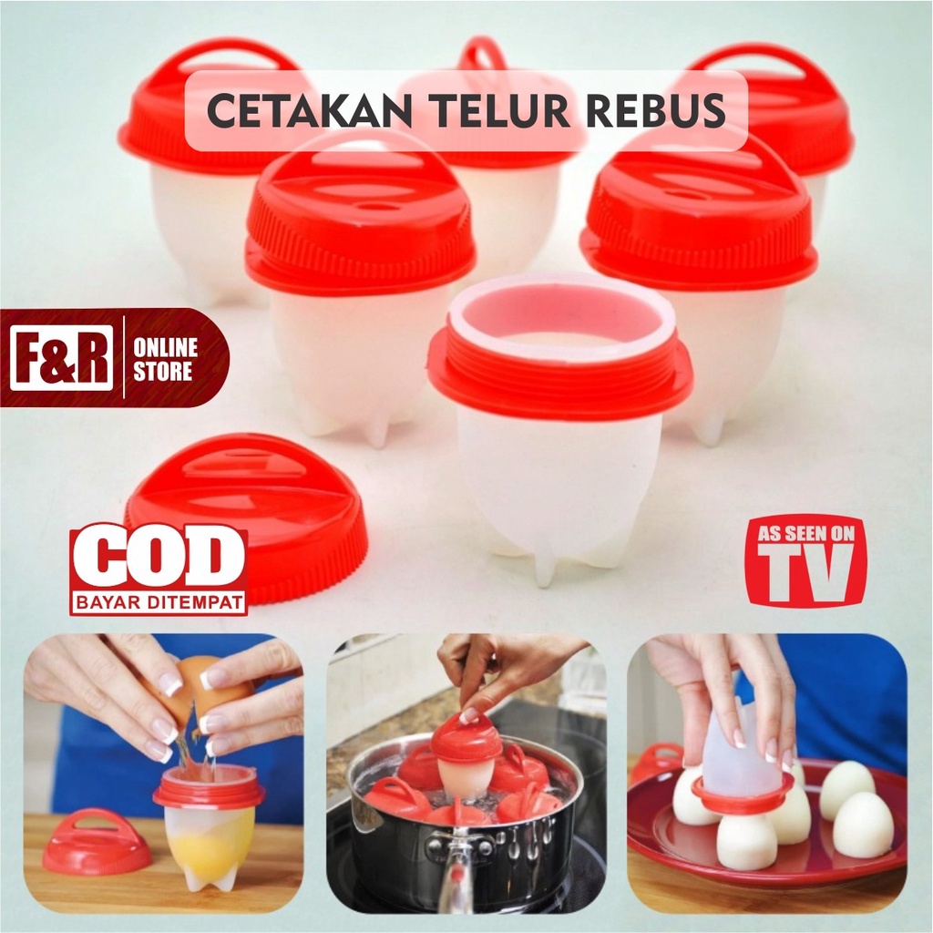 Alat Rebus Telur Cetakan Telur Rebus Perebus Telur Tempat Rebus Telor Silikon Silicone Egg Boil 1 pc