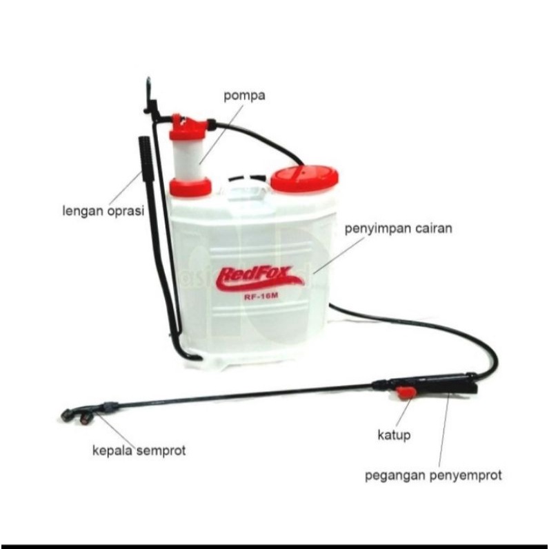 redfox RF 16m power sprayer / semprot hama manual 16 liter/ semprotan hama