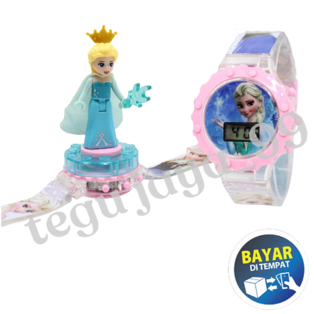 [✅FREE AKSESORIS ] JAM TANGAN LEGO ANAK PEREMPUAN LAMPU LED DAN MUSIK KARAKTER PUTRI TE560 GROSI