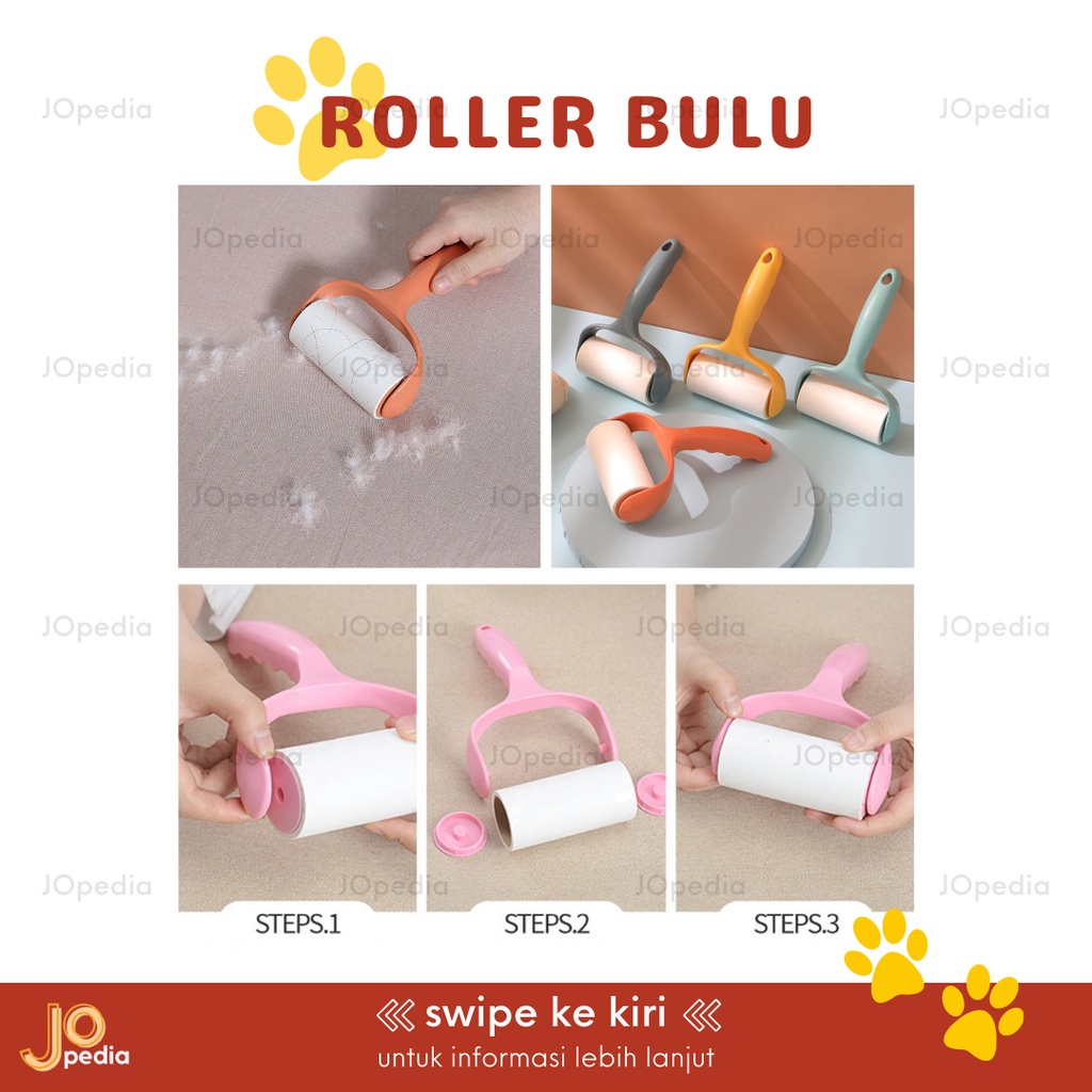 ROLLER BULU REFILL Sticky Roll Pembersih Bulu Kucing Anjing Hewan