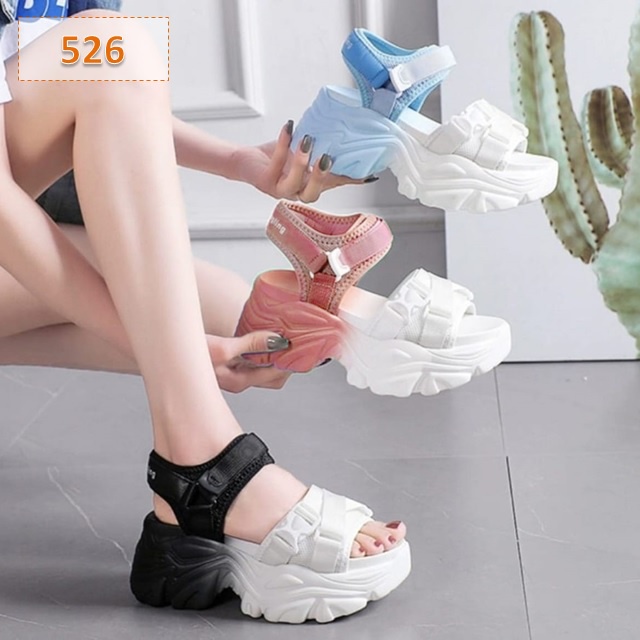 Sandal Gunung Tali Wanita Silang Dual Tone Tebal Sol 5 Cm (526)